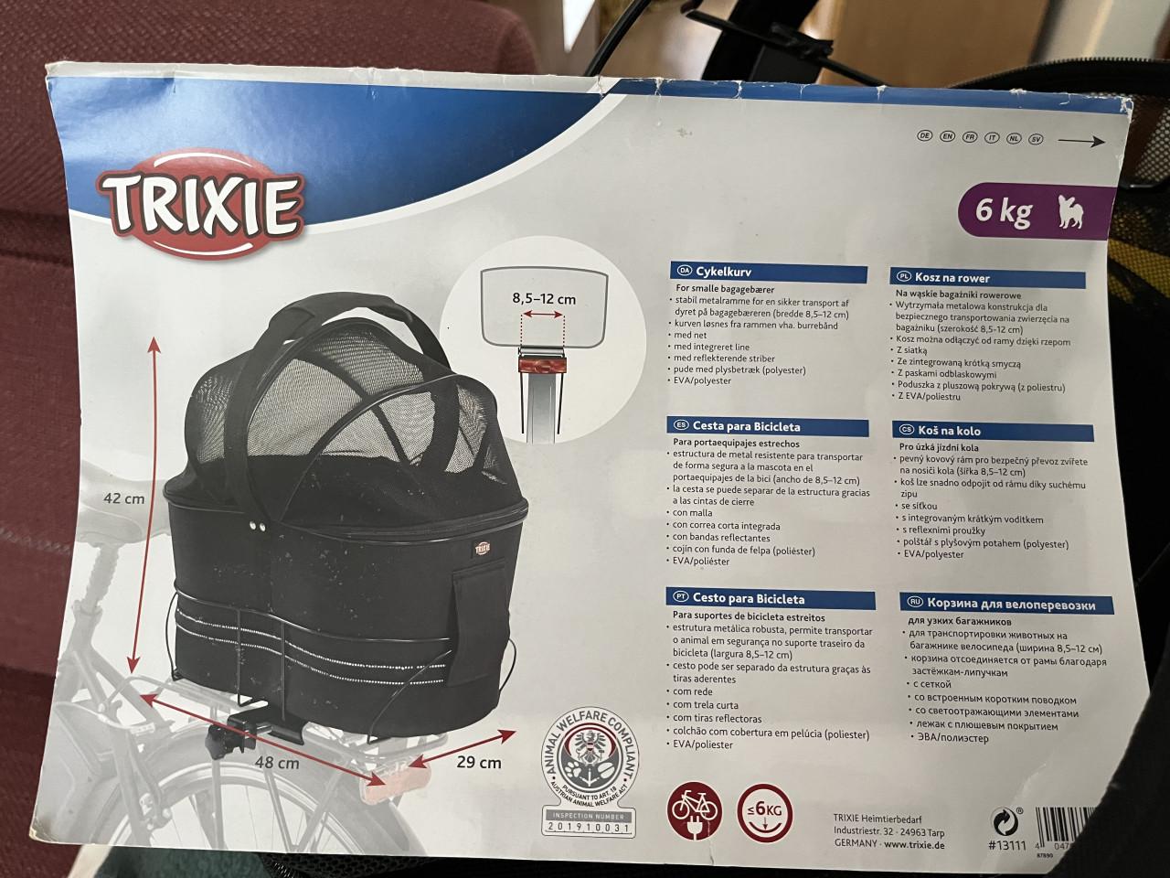 Mooie fietsmand voor hondje