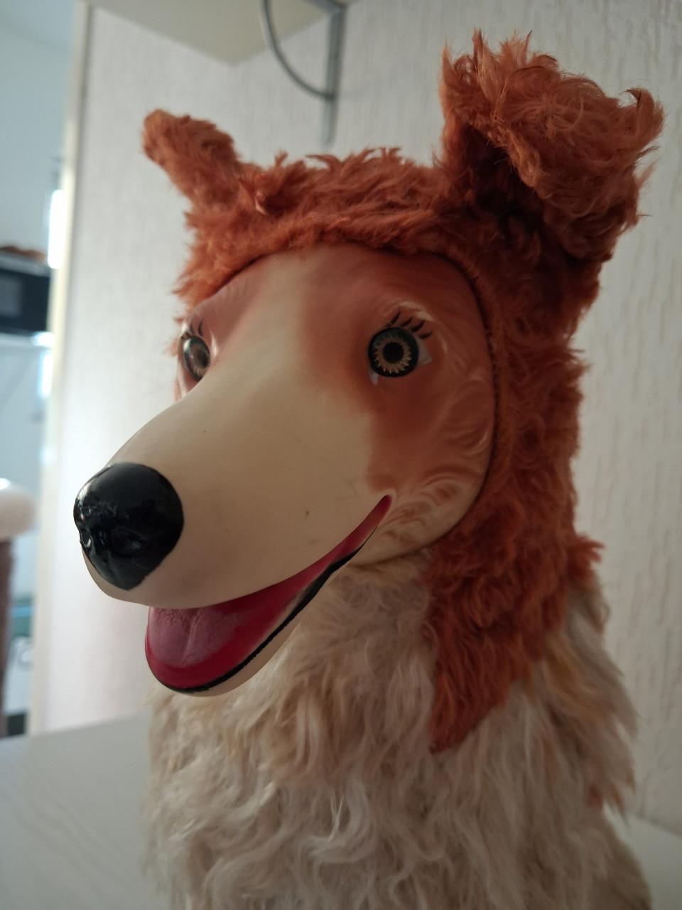 Vintage rubberface Originele Lassie knuffel