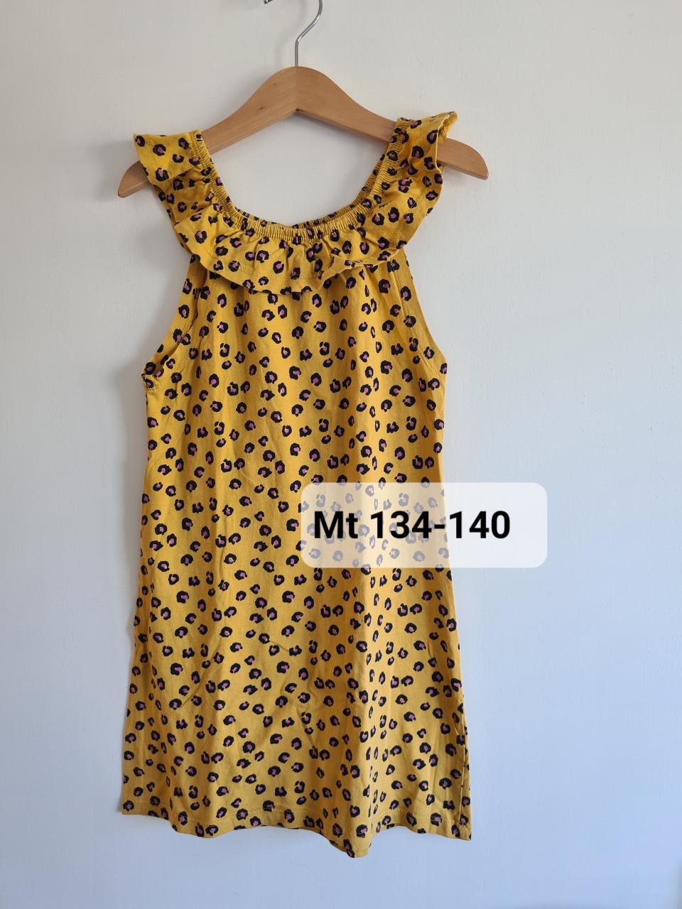 Leuk geel zomer jurkje Maat 134-140