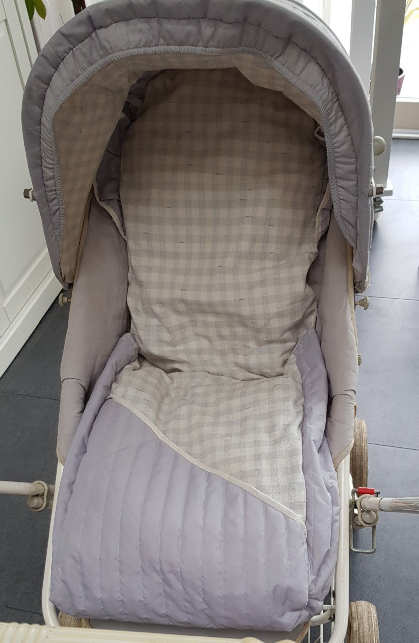 Vintage combi kinderwagen/wandelwagen met toebehoren, merk Koelstra