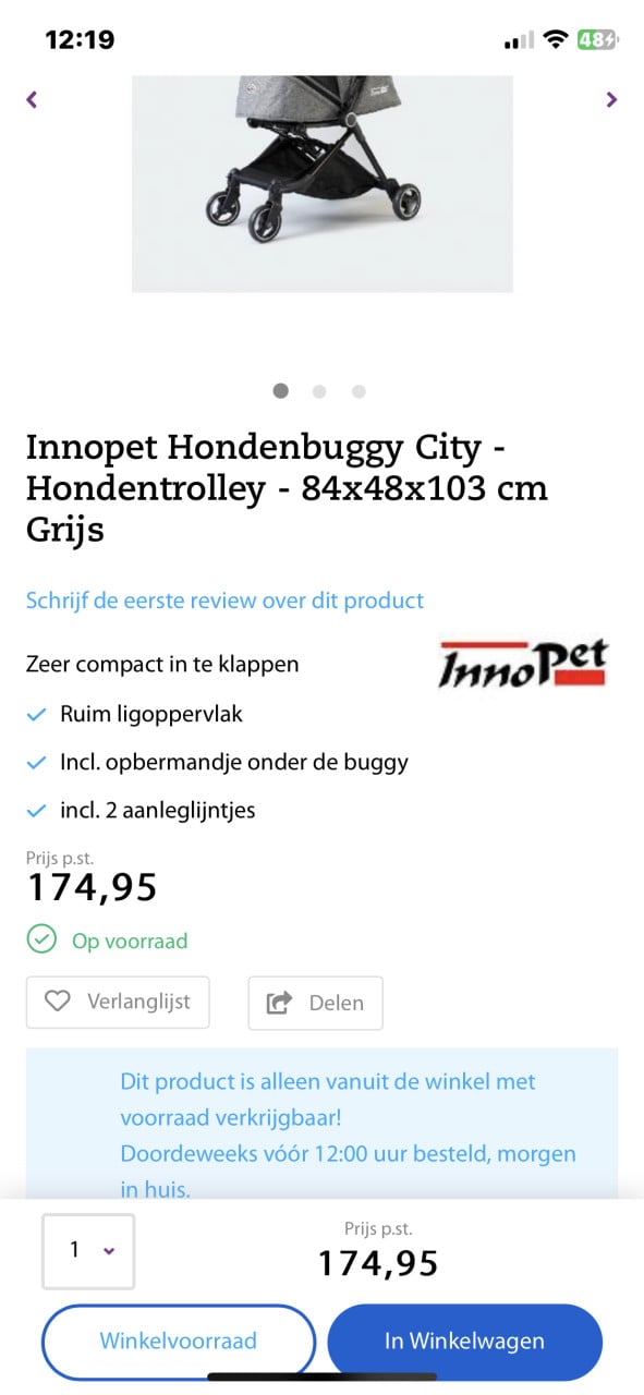 Innopet City hondenbuggy / hondenwandelwagen te koop!