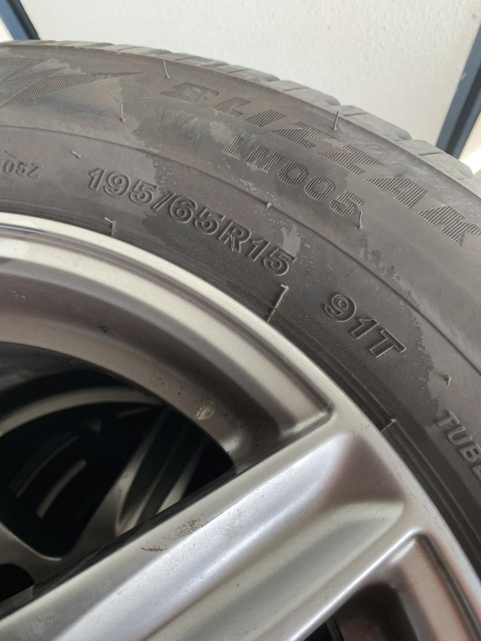 195/ 65r15 winterBanden + aluminium velgen 8mm