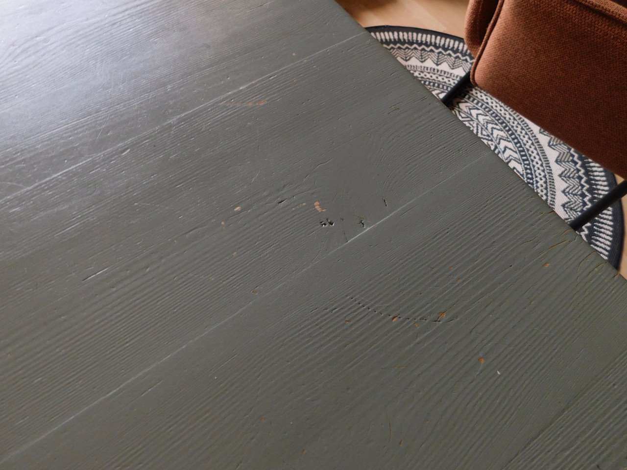 Authentiek landelijk eettafel.