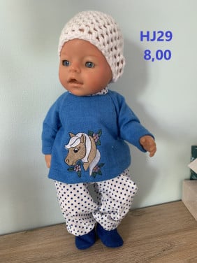 Baby born / babyborn set paard . Opbrengst KiKa. Poppenkleertjes.