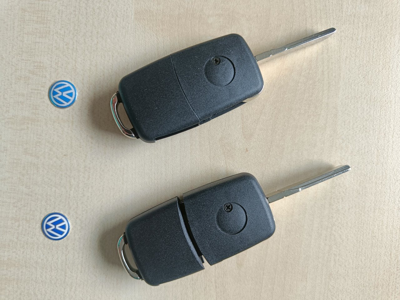 Nieuwe 3-knops klapsleutels VW