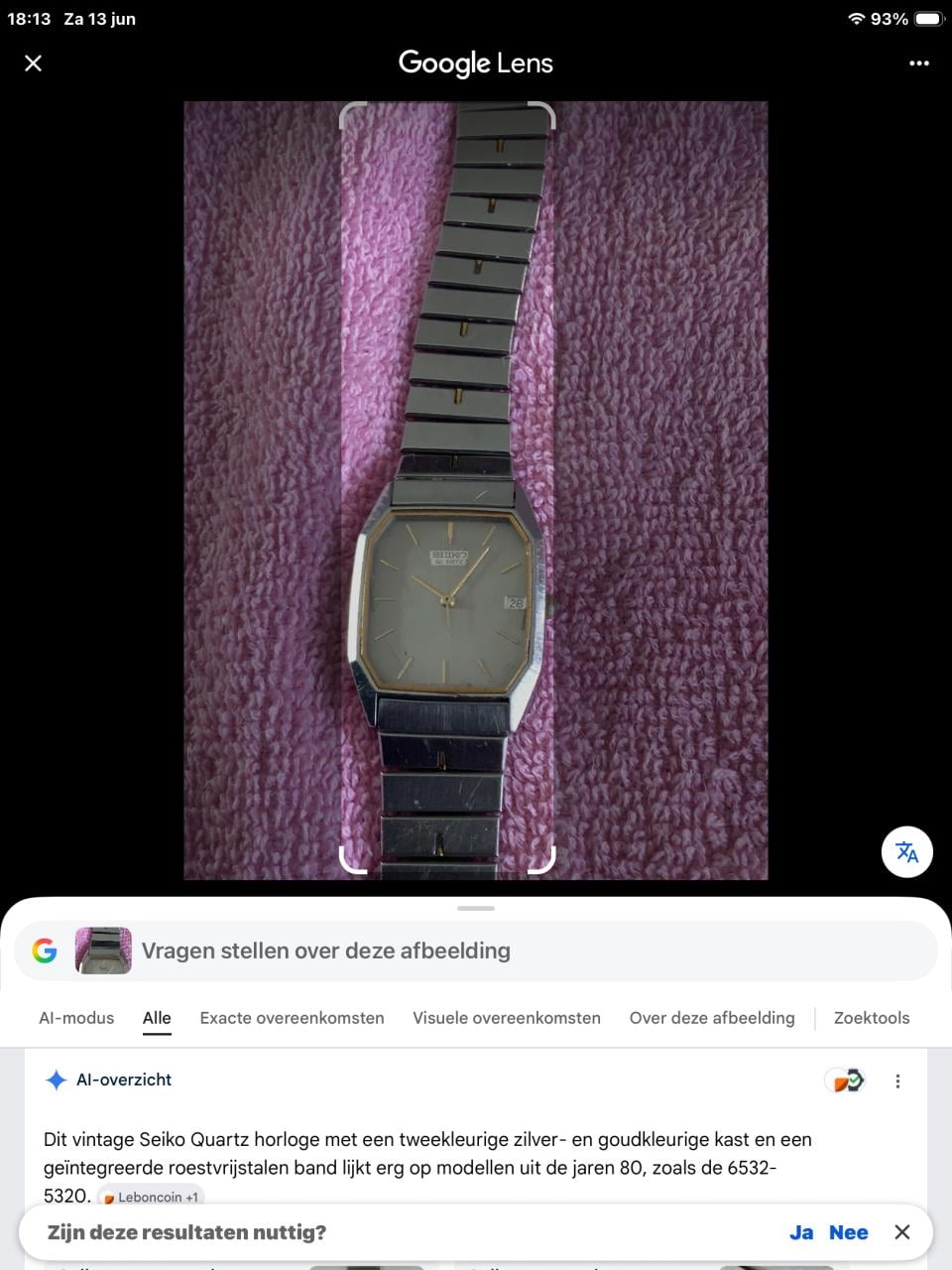 Vintage Seiko Quartz horloge
