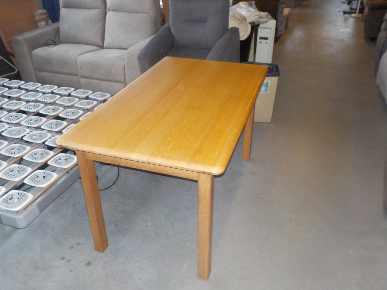 Massieve blank eiken verlengbare eettafel in zeer goede staat 185 x 80 cm