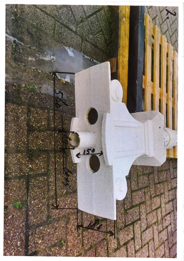 Antieke Gietijzeren Steunpilaar / Baluster