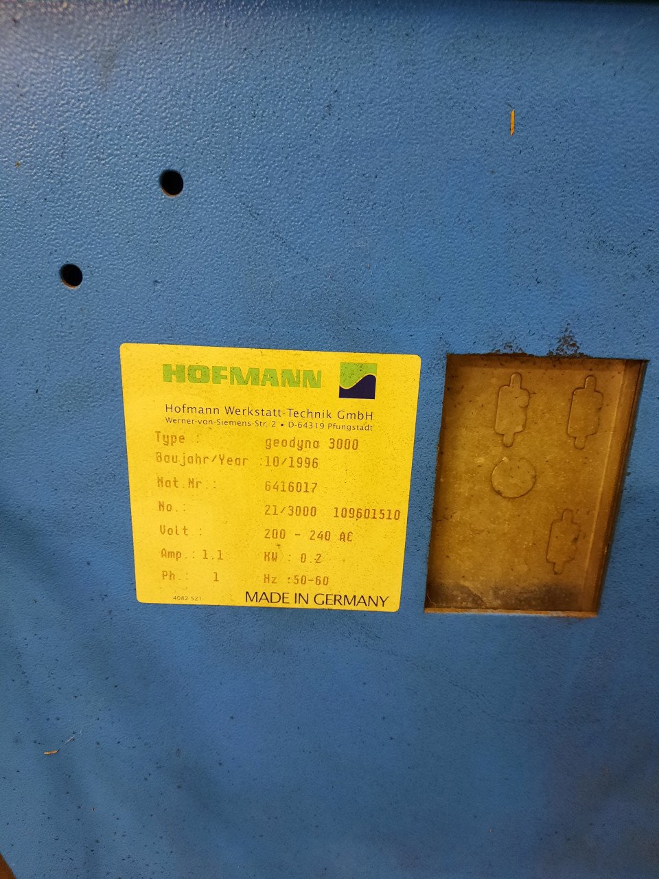 Balanceermachine balanceerapparaat banden Hofmann Geodyna 3000