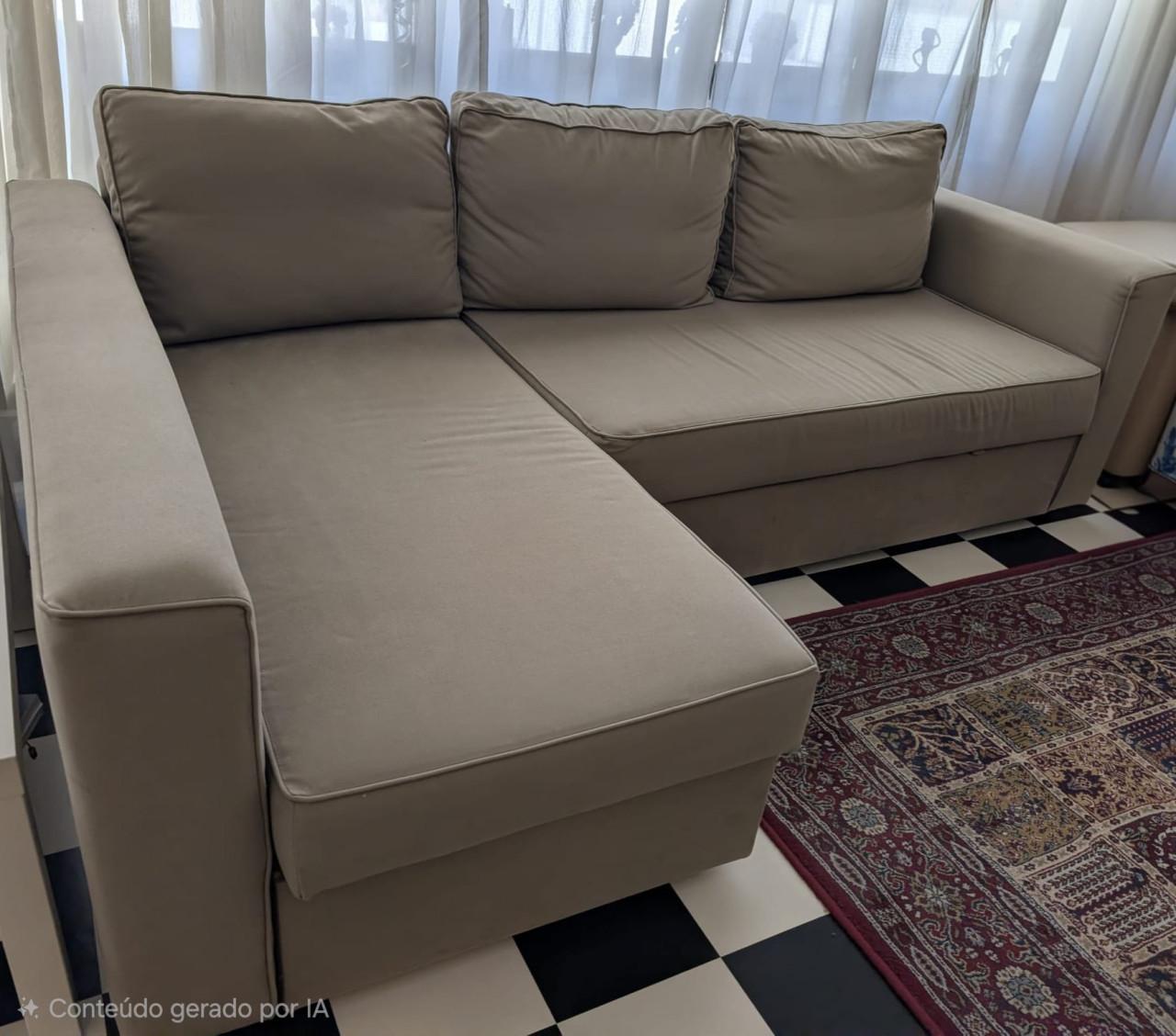 Hoekbank / slaapbank met chaise longue en opbergruimte