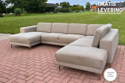GRATIS LEVERING HEEL NL Montel U-vormige Stoffen Hoekbank