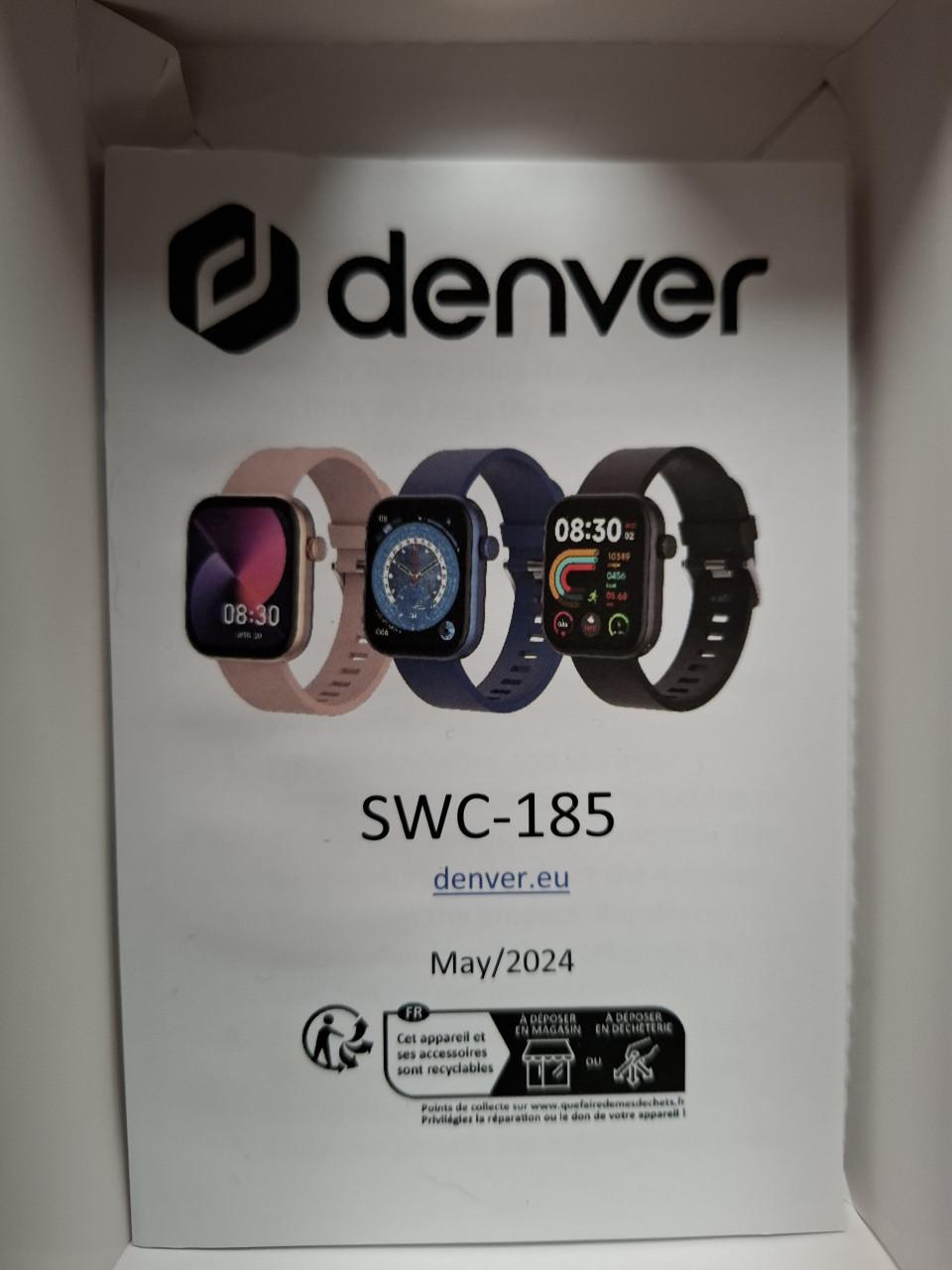 Denver Smartwatch - zwart SWC185B. met belfunctie  Nieuw in doos