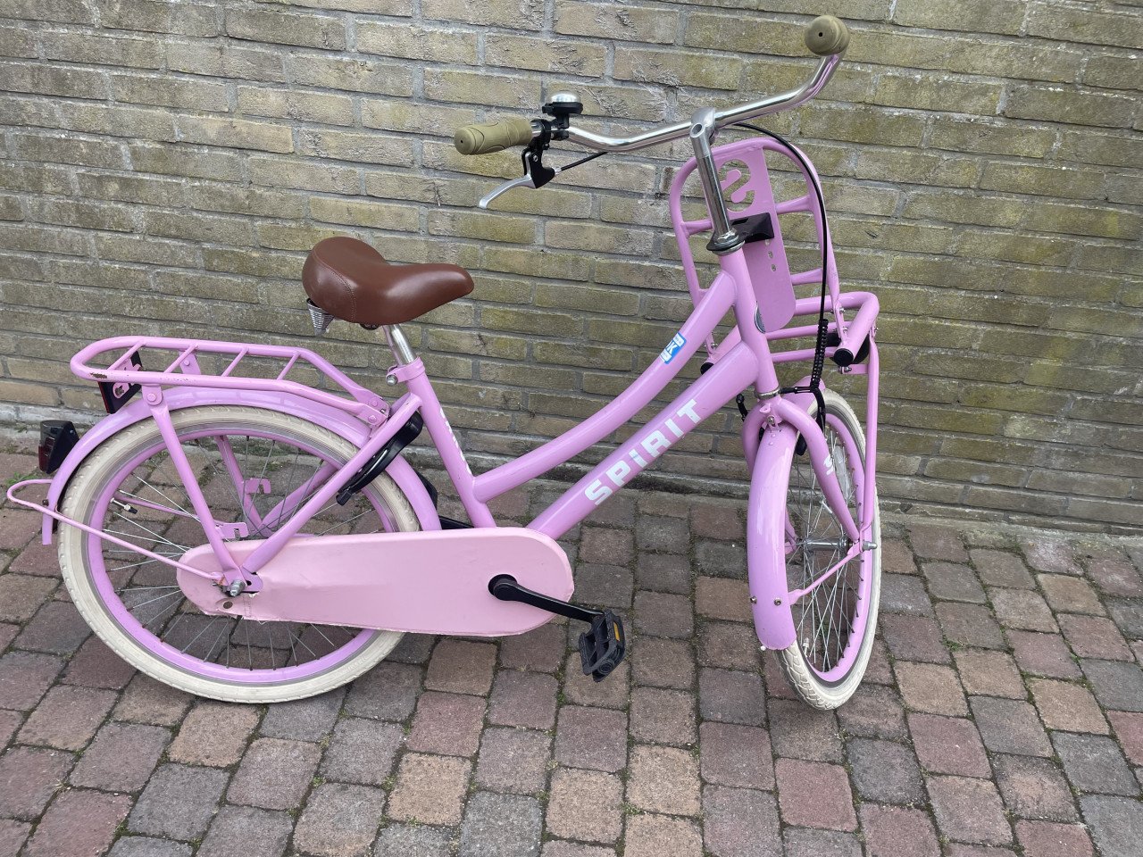 Meisjes fiets roze Spirit 22 inch