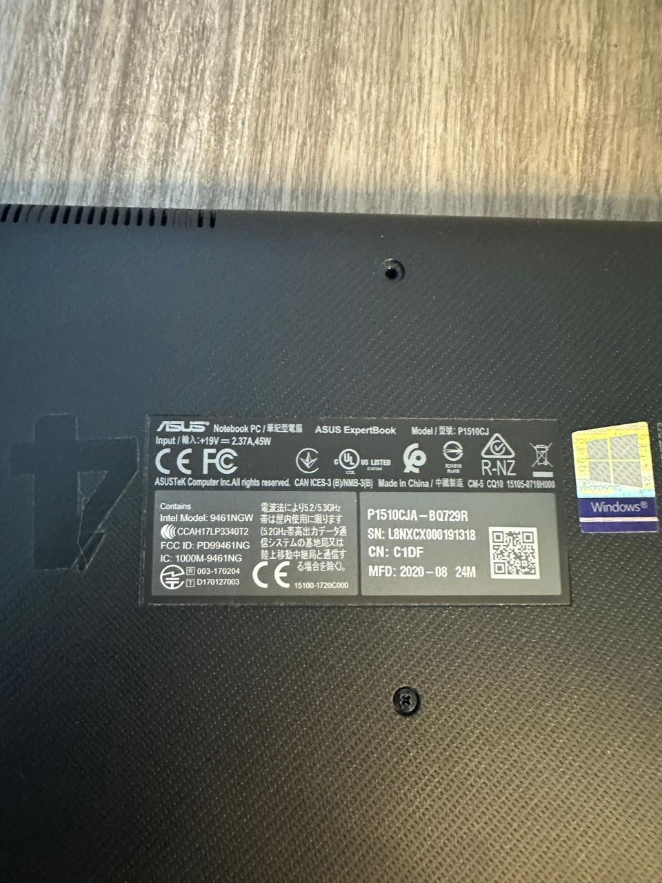 ASUS ExpertBook P1510CJA Intel i5 10th generation met 16 GB ram