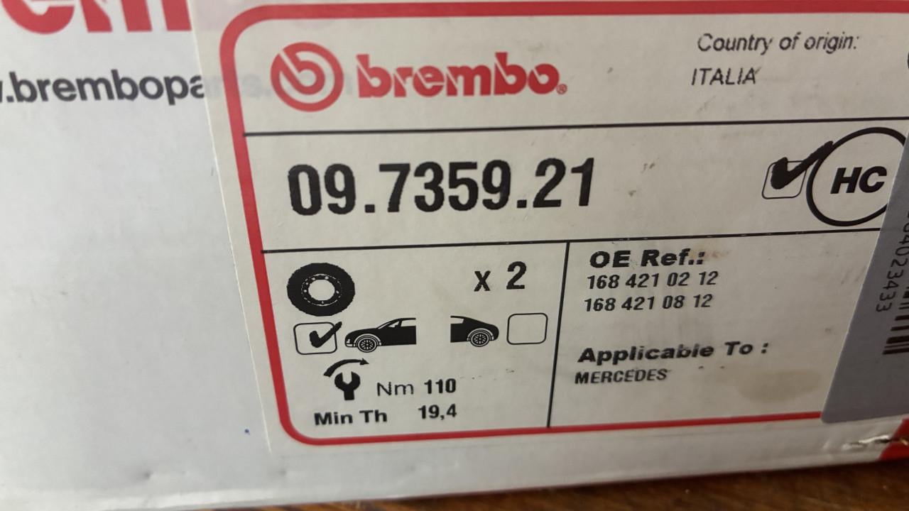 Remschijven voor Mercedes