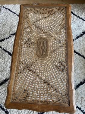 Vintage webbing coffee table salontafel