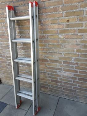 Uitschuifbare ladder 2 x 5 treden