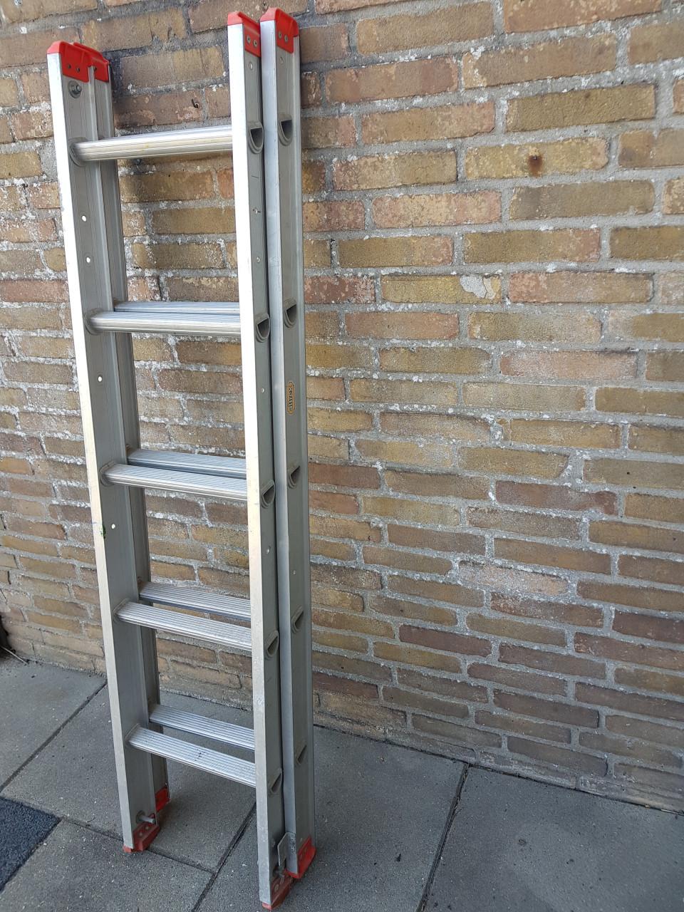 Uitschuifbare ladder 2 x 5 treden