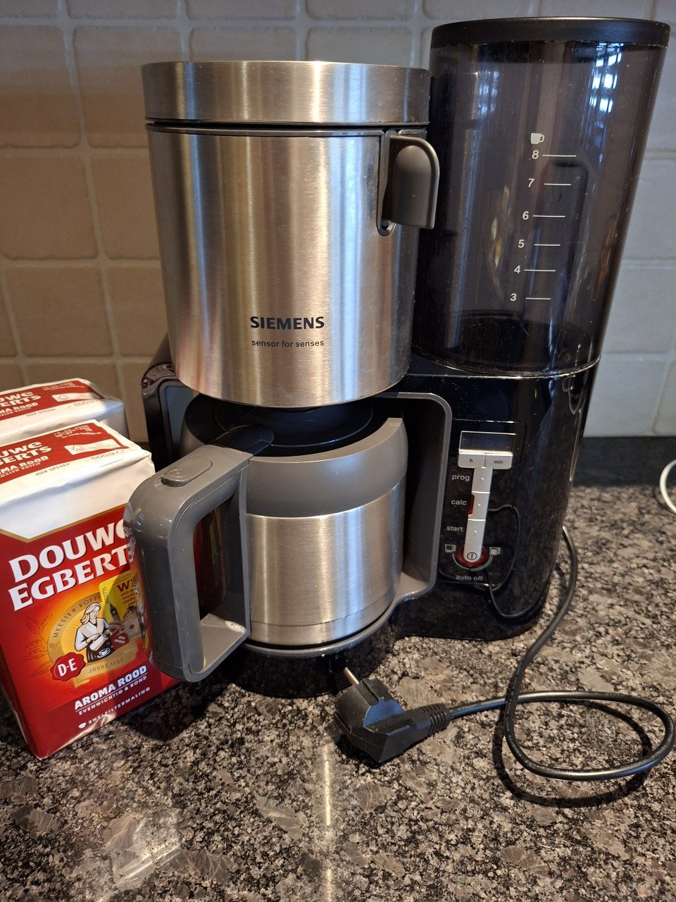 Siemens koffiezetapparaat incl 2x 500 gr Douwe Egberts koffie