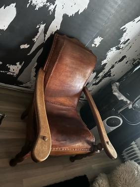 Vintage leren fouteuil