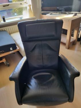 Relax stoel van prominent, zwart leer