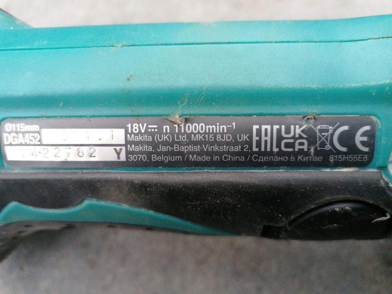 Slijpmachine accu  Makita