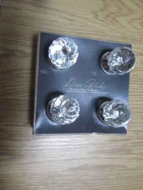4 Kast of lade knoppen,,kristal