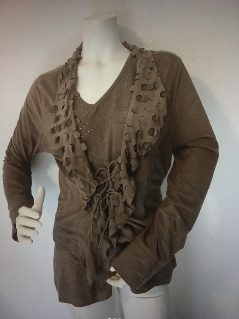 Nieuw twinset anna scott top maat L vestje xl suede look stretch