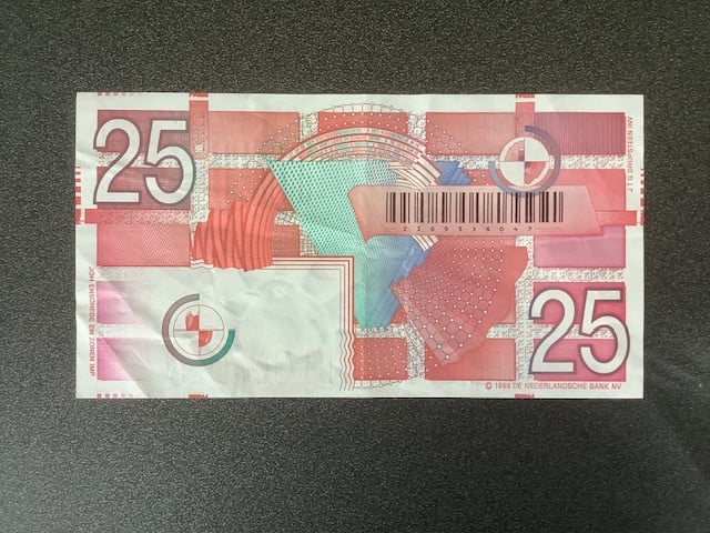 Nederland , 25 gulden 1989 Roodborstje.