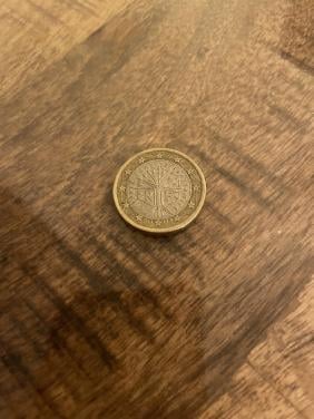 1 euromunt misslag Frankrijk 2001 zeldzaam/speciaal