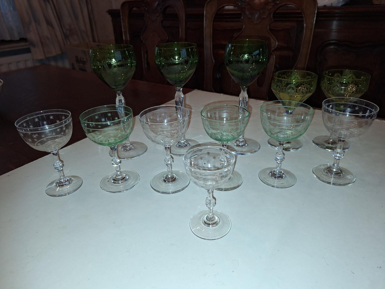 Diverse kristallen glazen