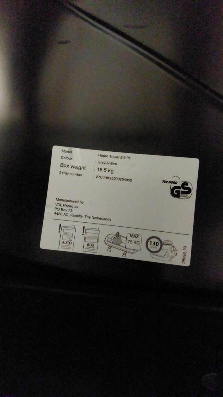 Dakkoffer Hapro Traxer 6.6 met dragers en tassen