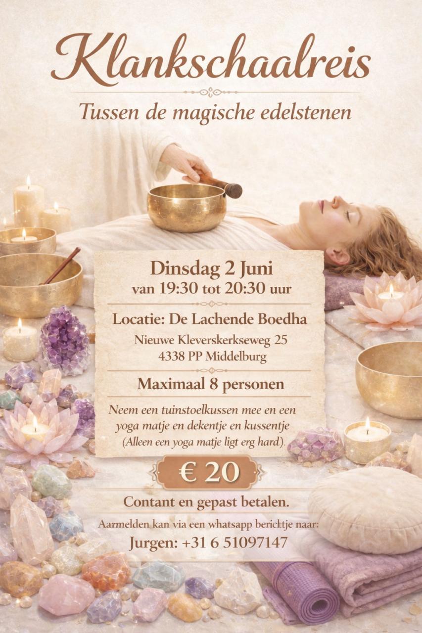 Klankschaal sessies met schaal op je lijf + meditatie