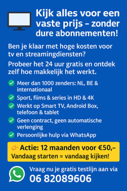 Stop met dure tv-abonnementen – kijk 12 maanden voor €50
