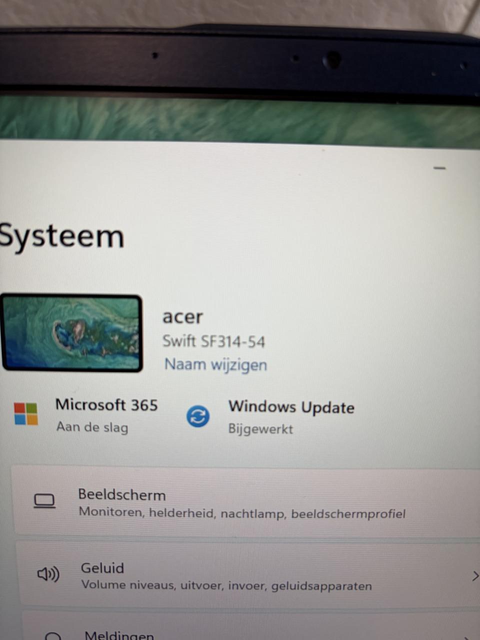 Laptop acer swift Windows 11