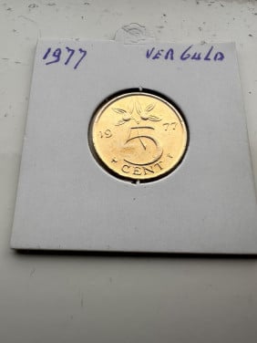 VERGULDE 5 CENT 1977.