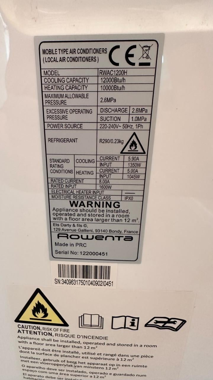Mobiele airco Rowenta