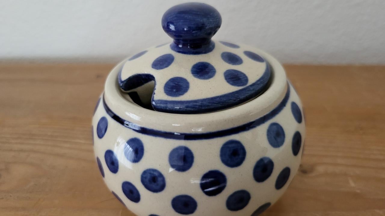 Pools aardewerk (Boleslawiec/Bunzlau) suikerpotje