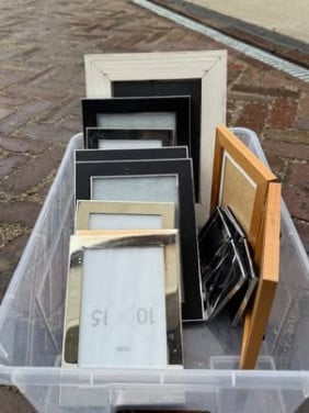 Diverse fotolijstjes, 11 stuks in 1 koop.  €15,=