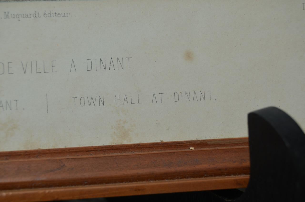 Belgische lithografische prenten van gebouwen (2)