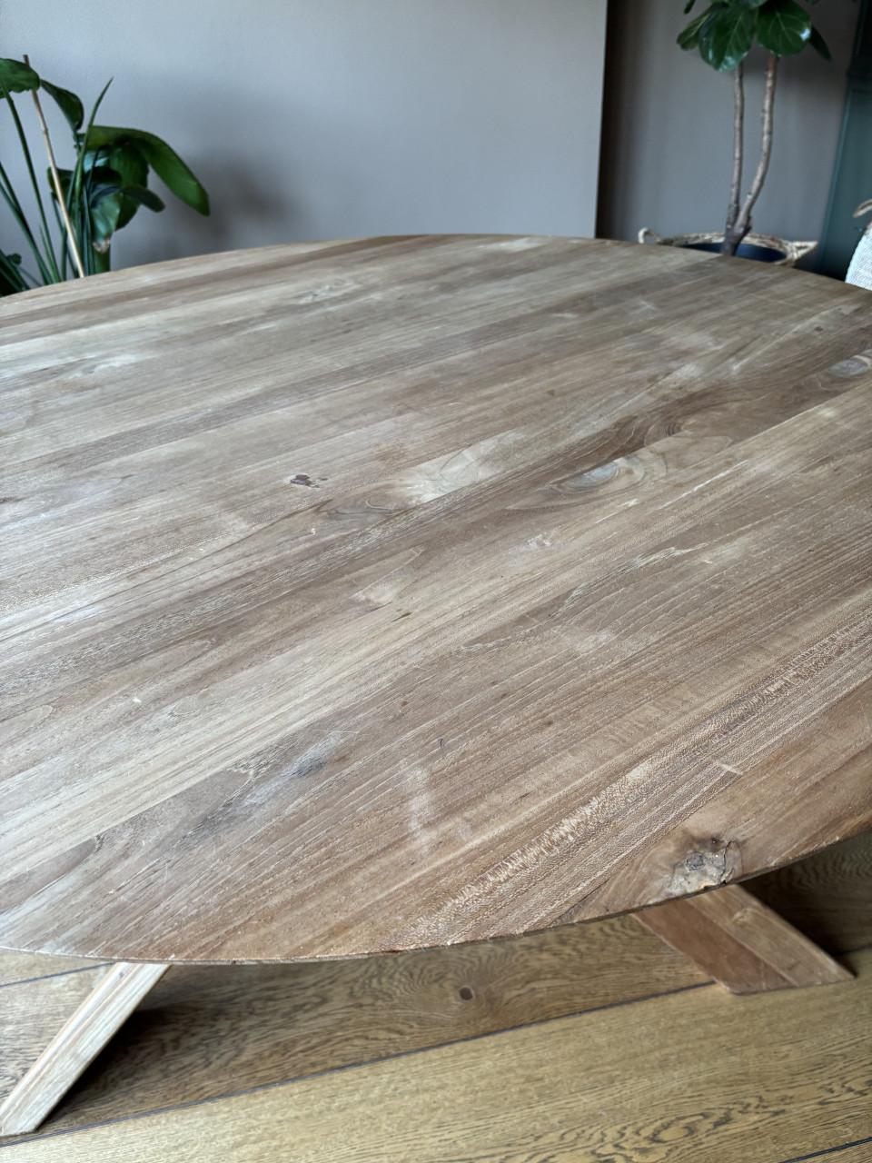 Ethnicraft ronde eettafel eikenhout 136cm