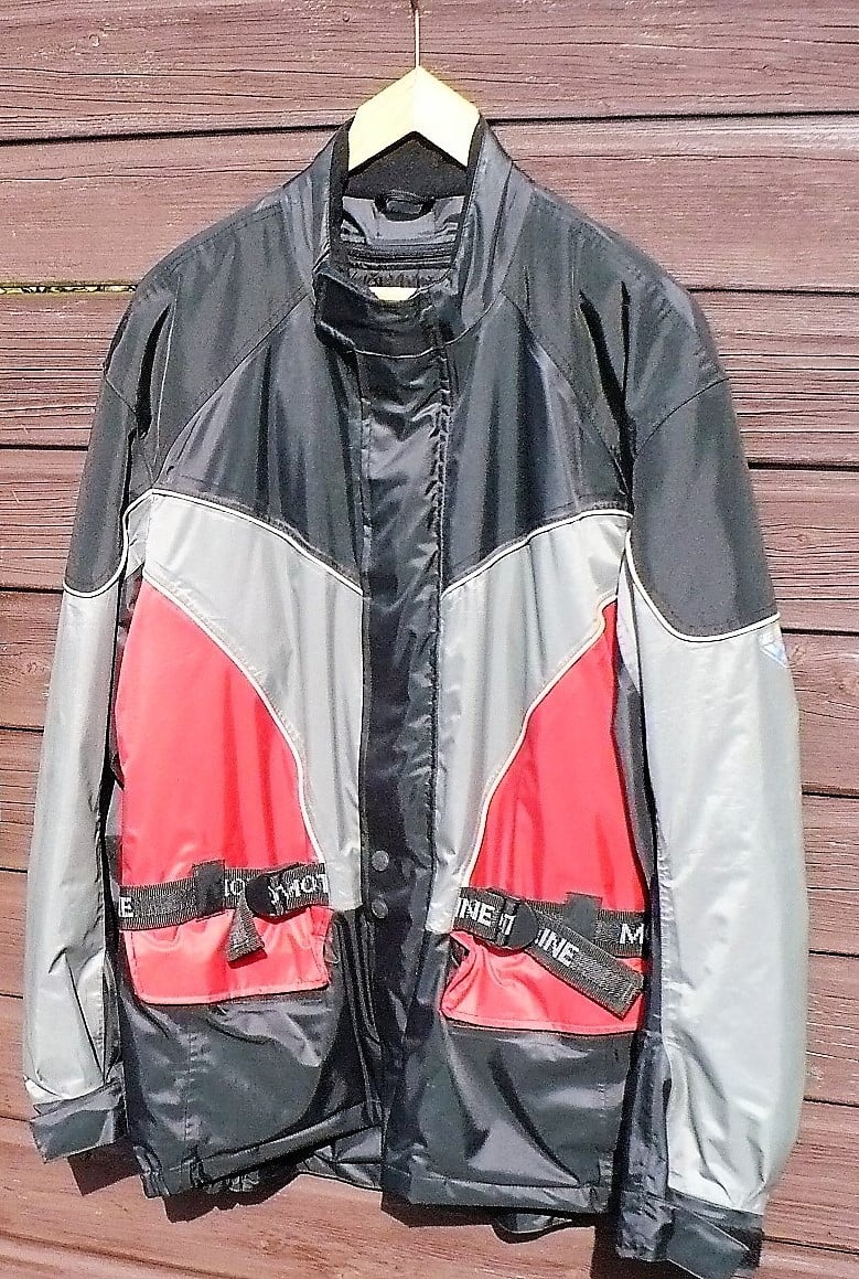 Motoline motorjas xxl kleur zwart met grijs en rood