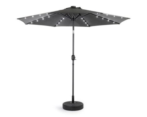 Nieuwe parasol met verlichting op zonne-energie / Diameter 270 cm