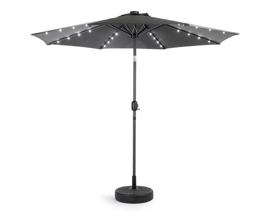Nieuwe parasol met verlichting op zonne-energie / Diameter 270 cm