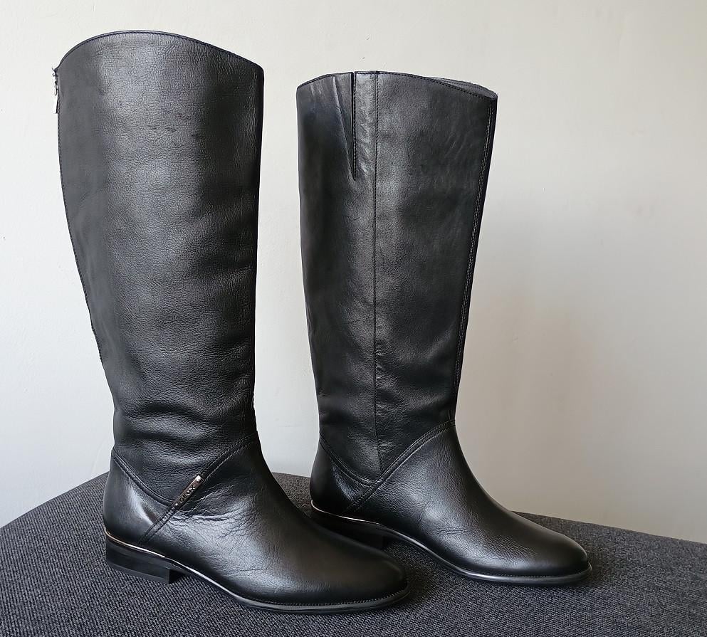 NIEUWE zwarte LEREN laarzen - merk Geox - maat 39