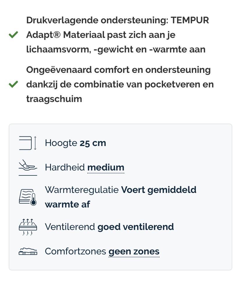 TEMPUR Form Plus Hybrid matras - medium