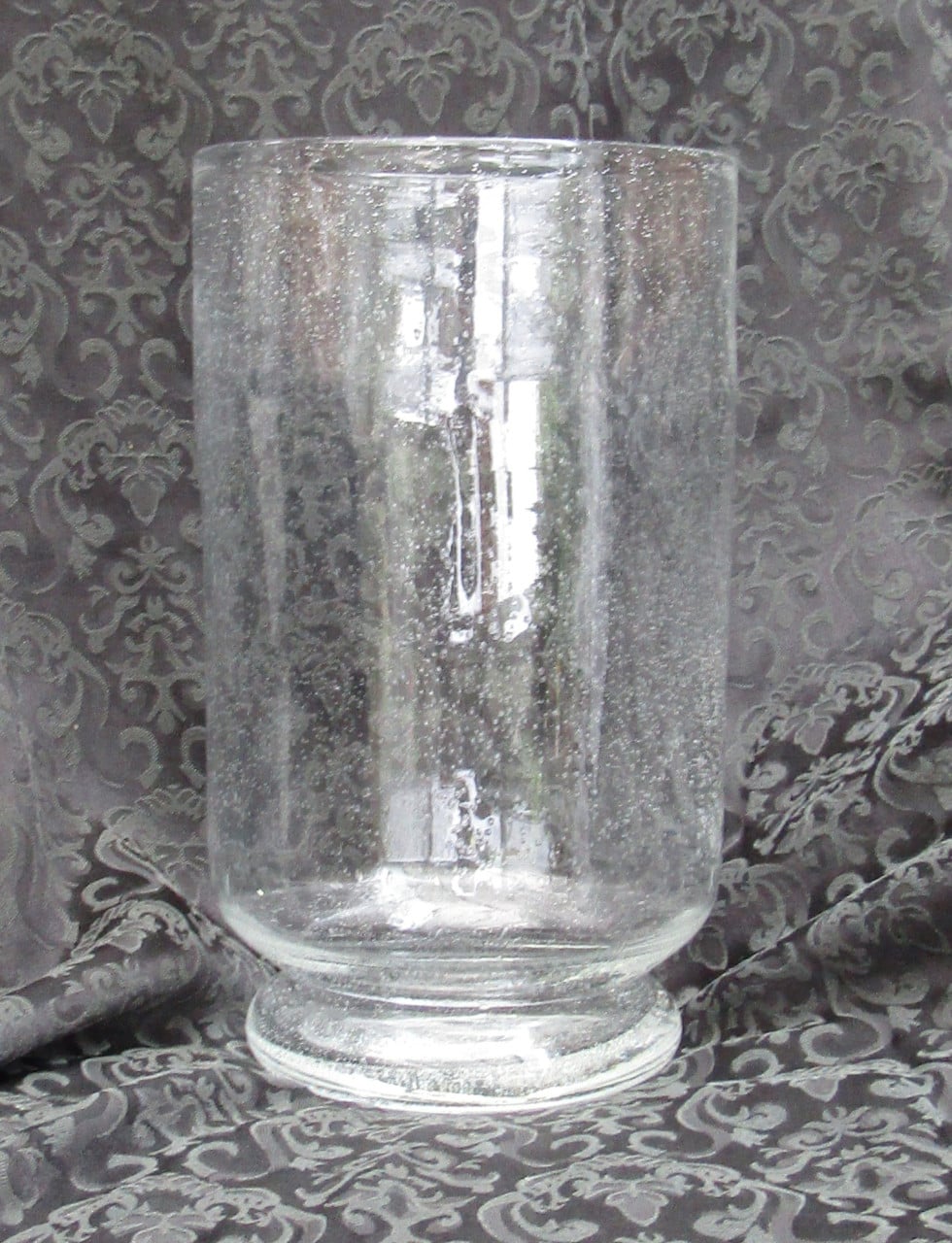 Grote Vaas belletjes glas NIEUW mag weg voor  boeketje bloemen.