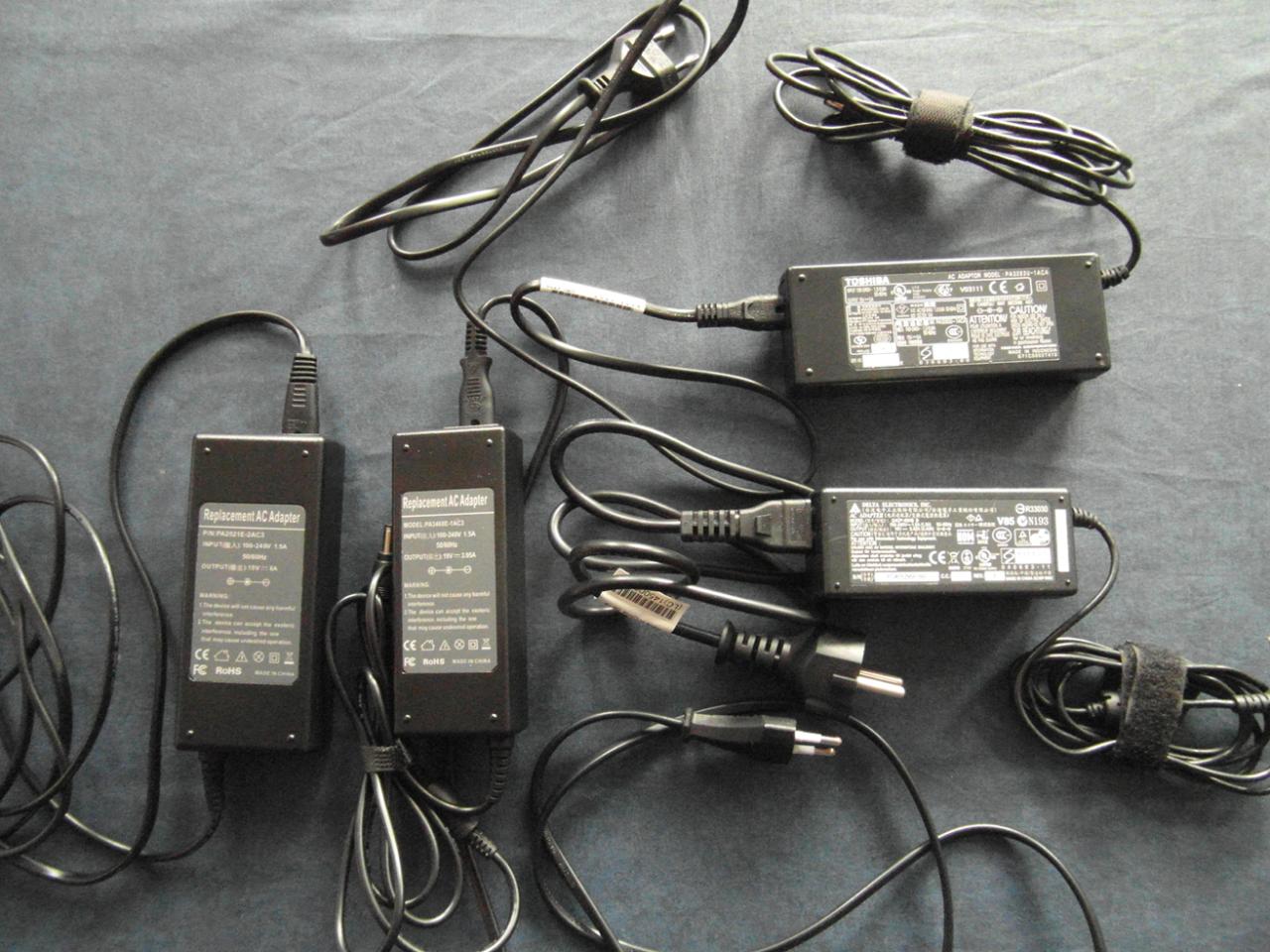 Laptop adapters.