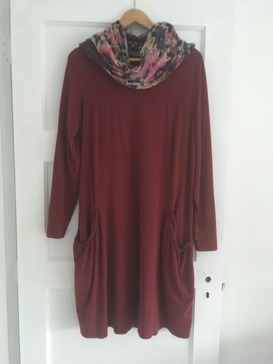 Bordeaux rood jurkje maat xl zgan