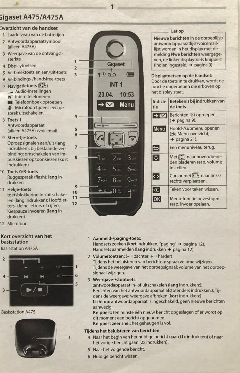 Telefoon Gigaset A475